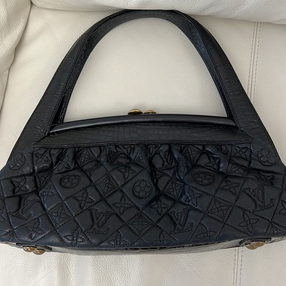 Original BAG LOUIS VUITTON SAC FERMOIR MM RC1005 BAG BLACK WITH MONOGRAM - Picture 5 of 13